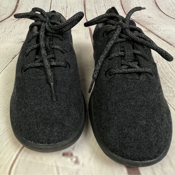 ALLBIRDS Wool Runners women's dark grey comfortable flexible sneaker shoe, sz 9 - Picture 2 of 11